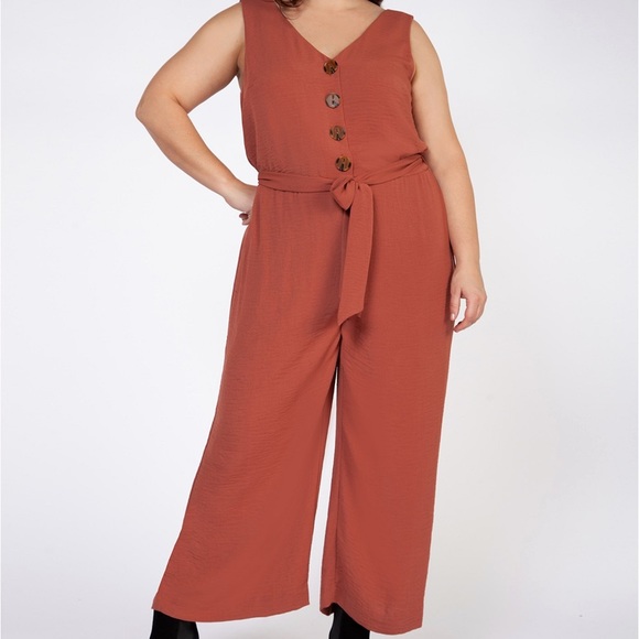 NWT Dex Plus black tape jumpsuit